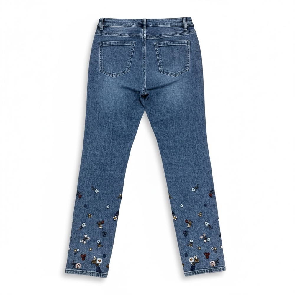 🌼 Charlie B Embroidered Ankle Jeans – Size 8 - Picture 2 of 8